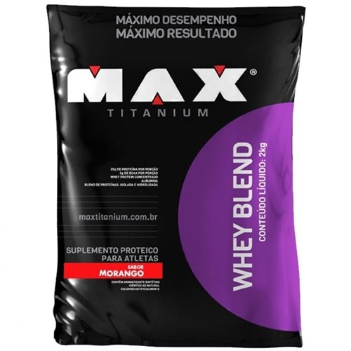 Whey Blend Refil 2Kg - Max Titanium Morango