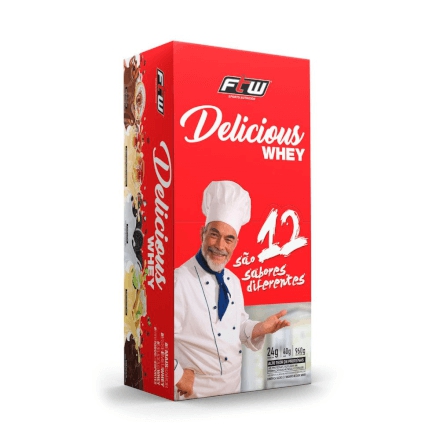 Whey Delicious Gourmet 24 Sachês 40g - Caixa com 960g - Fitoway