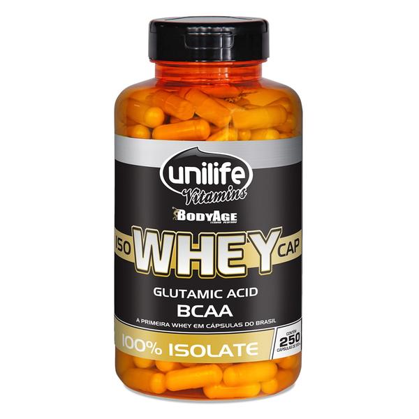 Whey Isocap 100% (550mg) 250 Cápsulas - Unilife