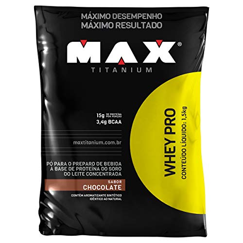 Whey Pro - 1500g Refil Chocolate - Max Titanium, Max Titanium