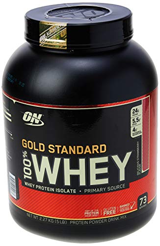 Whey Protein 100% Gold Standard, Optimum Nutrition, Morango, 2270 G
