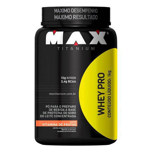 Whey Protein Concentrado WHEY PRO - Max Titanium - 1000grs - Vitamina de Frutas