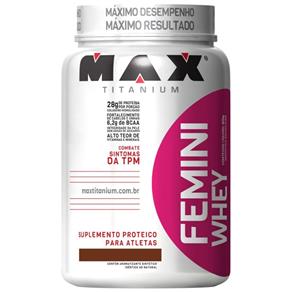 Whey Protein Femini Whey 900G - Max Titanium - Morango