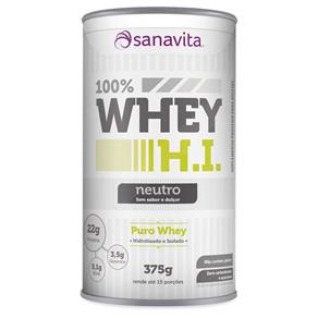 Whey Protein Hidrolisada e Isolada 100% H.I. - Sanavita - 375G - 357g - Neutro