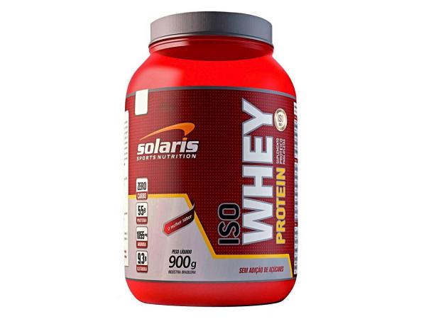 Whey Protein Isolado Iso 900g Morango - Solaris Nutrition