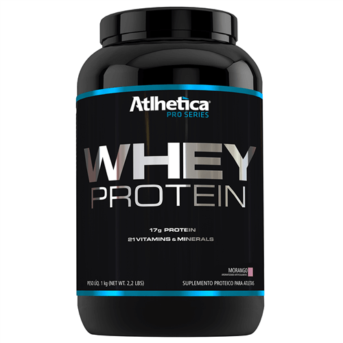 Whey Protein Pro Series 1 Kg- Sabor Morango - Atlhetica Nutrition