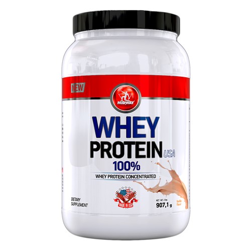 Whey Protein USA 100% Midway Sabor Baunilha 907,1g