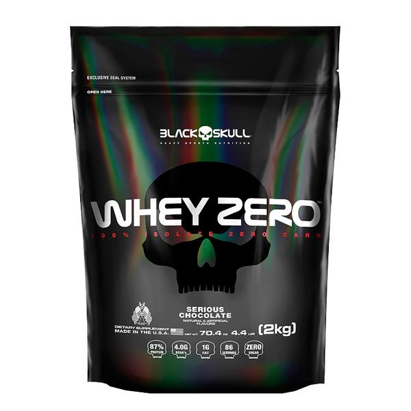Whey Zero 2kg Refil - Black Skull