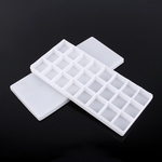 White Plastic 24 Compartments Watercolor Paint Painting Tray Mixing Palette