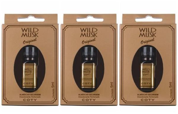 Wild Musk Almíscar Selvagem Óleo Perfumado 5ml (Kit C/03)