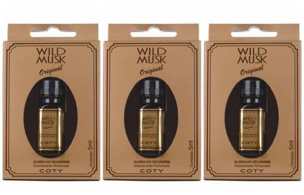 Wild Musk Almíscar Selvagem Óleo Perfumado 5ml (Kit C/03)