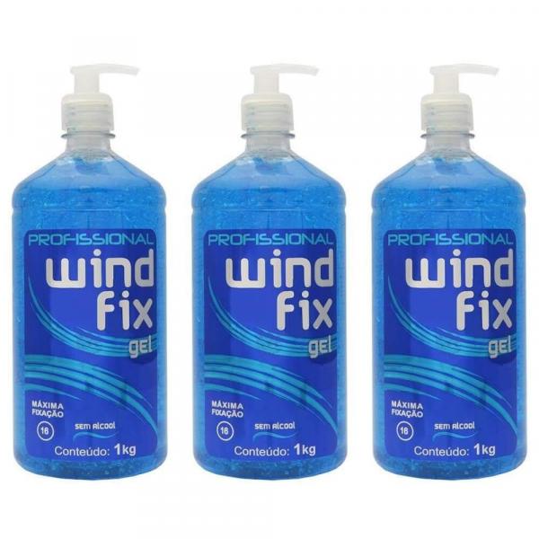 Wind Fix Pump Gel Capilar Azul 1kg (Kit C/03)
