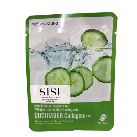 Wizyoung Cucumber Collagen Essence Mask Pack 23G