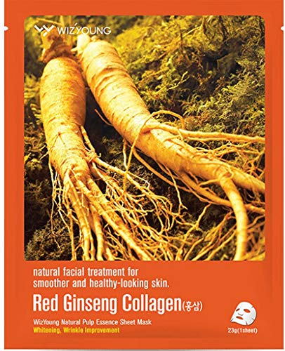 Wizyoung Red Ginseng Collagen Essence Mask Pack, 23g