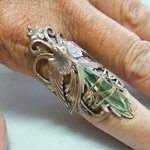 Women & # 39; S Moda Vintage 925 Sterling Silver Emerald Zircon Anel Feminino Jóias Presente do aniversário