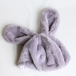 Women Girl Winter Warm Hat Soft Plush Cute Rabbit Ears Design Solid Color Beret