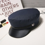 Women Men Octagonal Button Thin Flat Casual Outdoor School Beret Artist Cap Hat Unisex
