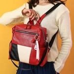 Women 's Moda Versatile Viagem couro macio Mochila Ombro Messenger Bag