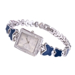 Women Square Full Diamond Bracelet Watch Analog Quartz Movement Wrist Watch
