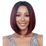 Foreign Trade Wig European And American-Style Womens Carve Bobo Hair-Shaped Synthetic Hair Dyed Black Gradient Wine Short Hair Set