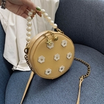 Women's Fashion Pearl Star Zipper Crossbody Shoulder Bags Purse Messenger Bag