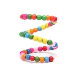 Wooden Beads Rotate Escada De Escalada Gaiola Colorido Chew Toy Para Pet Pássaro Do Papagaio