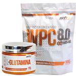 WPC 8.0 900g e Glutamina 100g Steel Nutrition Baunilha
