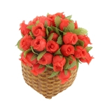2x 144x Artificial Flor Rosa Cabeça De Seda Planta Floral Festa De Casamento Decoração Vermelho #1