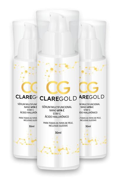 3x ClareGold Clareador Facial Hidratante Corporal Tratamento - Gold Club