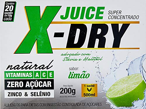 X-Dry Juice - 20 Sachês 10g Limão - Nutrata, Nutrata