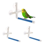 2x Estande Papagaio Poleiro Chuveiro De Pé Brinquedo Com Ventosa Suprimentos De Aves