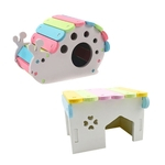 2x Hamster De Estimação Bonito Casa Esquilo Cobaia Cama Pequenos Animais Habitat Toy