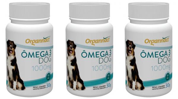 3 X Omega 3 Dog 1000mg 30g 1000 Mg 30 G Organnact