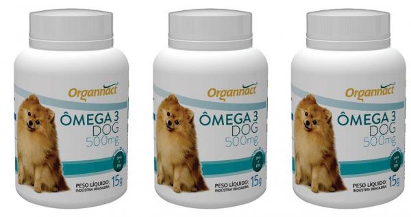 3 X Omega 3 Dog 500mg 15g 500 Mg 15 G Organnact