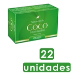 22x Sabonete De Coco Com Suave Perfume Base De Óleo Vegetal Ótimo Hidratante P/ Pele Ressecada 100g