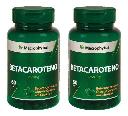 2x Vitamina a Betacaroteno Softgel 250mg 60 Capsulas - Macrophytus