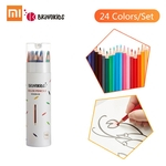 Xiaomi mijia bravokids lápis de cor 24 cores / set lápis de cor de madeira para artista crianças pintura desenho esboço arte suprimentos escola escritório papelaria