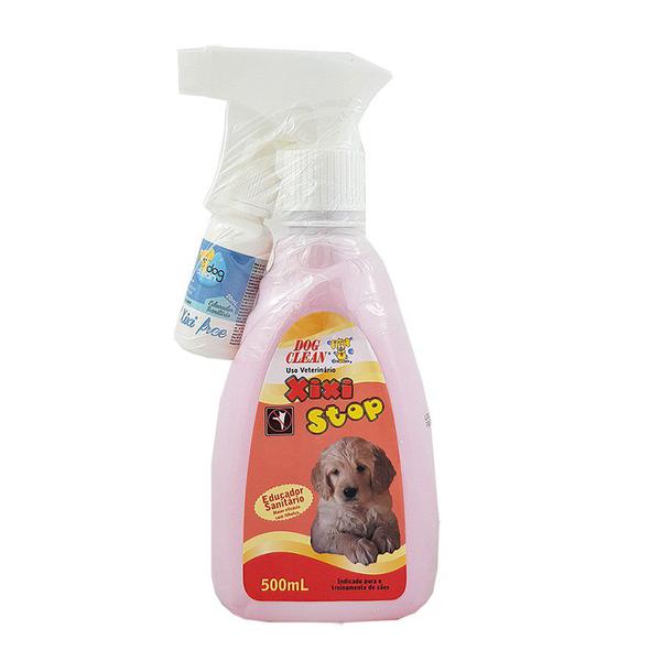 Xixi Stop 500ml e Xixi Free 20ml Dog Clean Educador Sanitário Cães