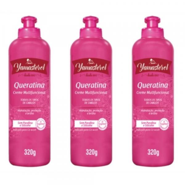 Yamasterol Queratina Creme Multifuncional Co Wash 320g (Kit C/03)