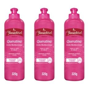 Yamasterol Queratina Creme Multifuncional Co Wash 320g - Kit com 03