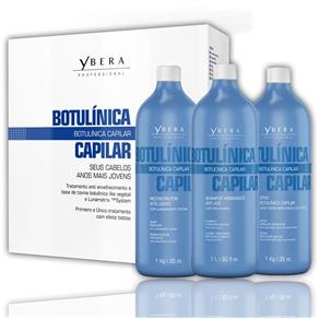 Ybera Kit Botulínica Capilar Shampoo, Ativo Botulínico e Reconstrutor Inteligente 3x1L