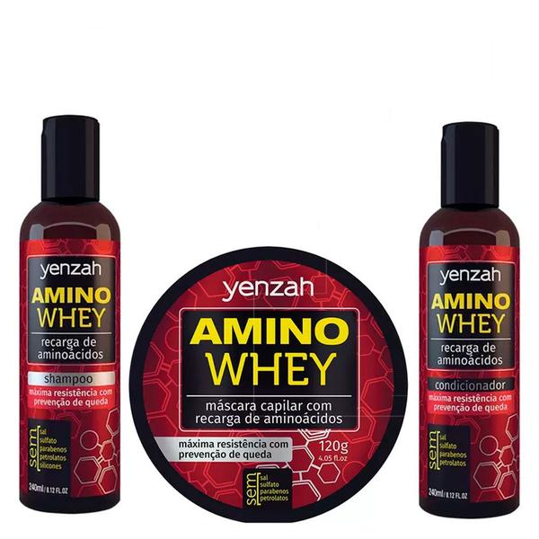 Yenzah Amino Whey Kit - Shampoo + Condicionador + Máscara