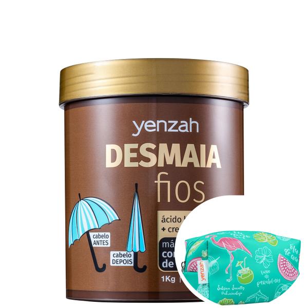 Yenzah Desmaia Fios - Máscara de Tratamento 1000g + Necessaire