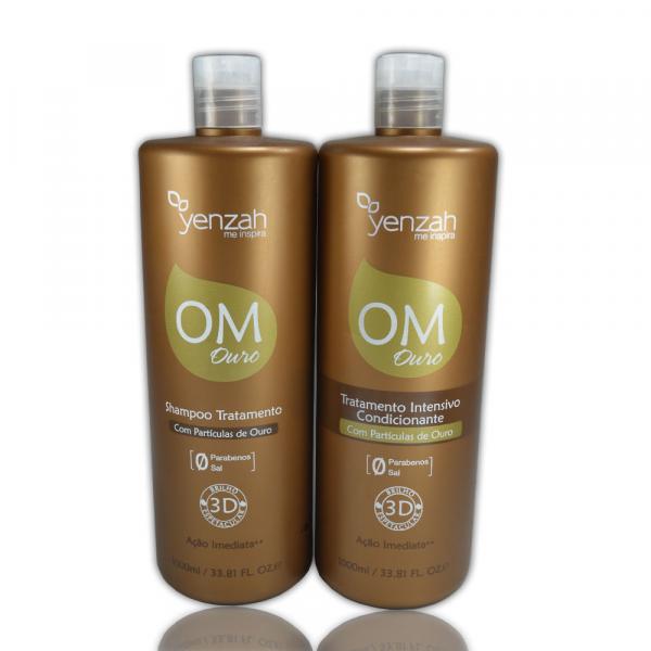 Yenzah OM Ouro Argan Kit Shampoo e Condicionador - 2x1L - Yenzah