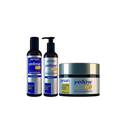 Yenzah Yellow Off Kit Shampoo 240ml, Leave-in 240ml e Máscara Extrabrilho 300g