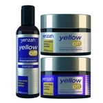 Yenzah Yellow Off Kit Shampoo 240ml + Máscara Extrabrilho 300g+ Máscara Desamareladora300g