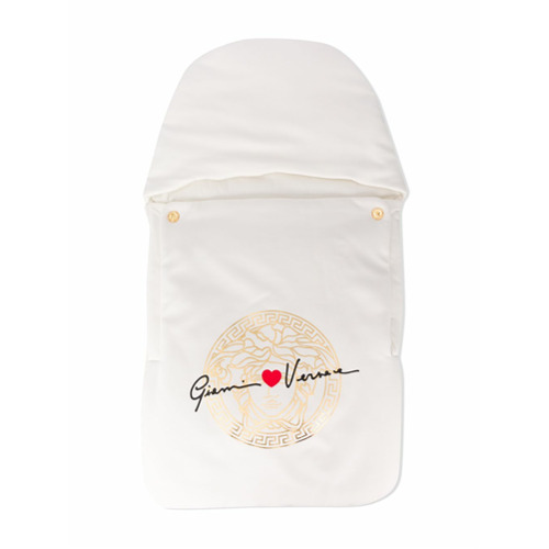 Young Versace Saco de Dormir para Bebê com Logo Medusa - Branco