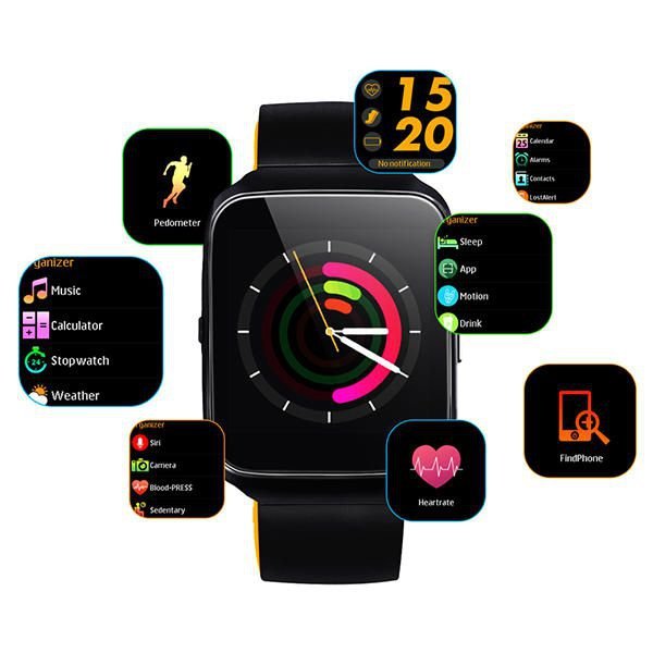 Z40 Relógio Inteligente Smart Watch Bluetooth Chip Android S7 Preto