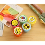  Criativo Moda Mini cara do sorriso Stamper Adorável decoração Photo Plastic Stamp Signet 10 Pcs