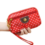 Mulheres Cosmetic Bag Moda Canvas Handbag Clutch Bag Zipper Coin Purse Alterar Carteira
